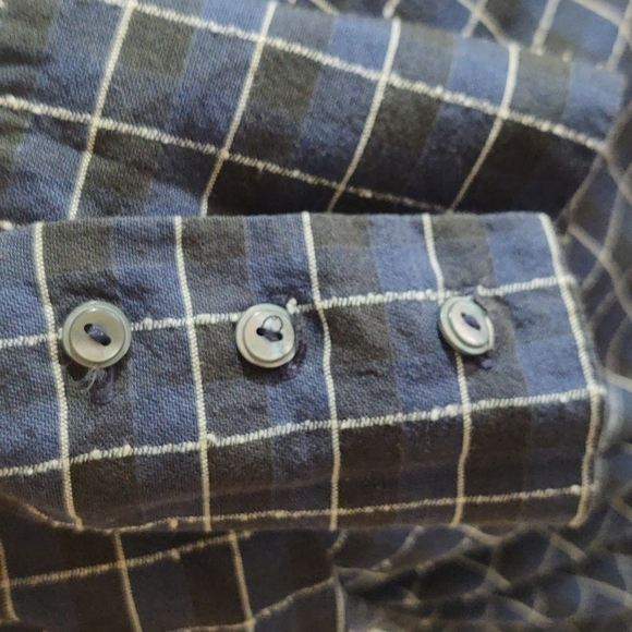 Zara Woman Navy Window Pane Print Blouse Sz S - Picture 10 of 12